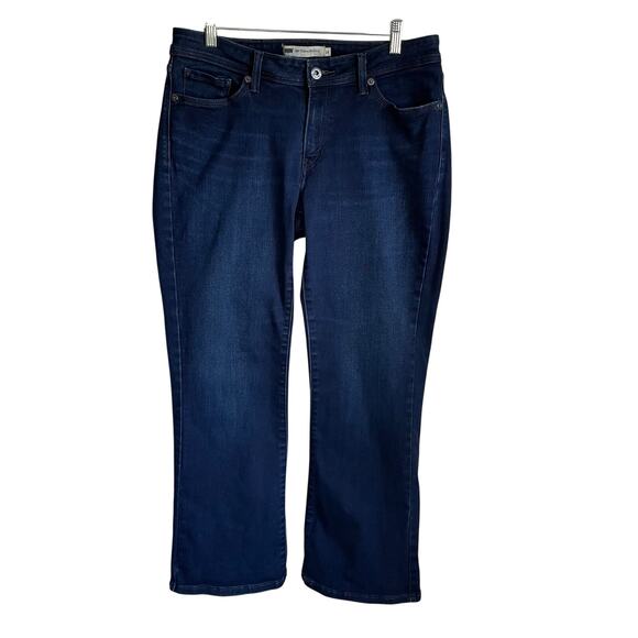 Levi’s 529 Curvy Bootcut Jeans Blue Dark Wash Sz 14 Mid Rise Cowgirl Festival - Picture 1 of 12